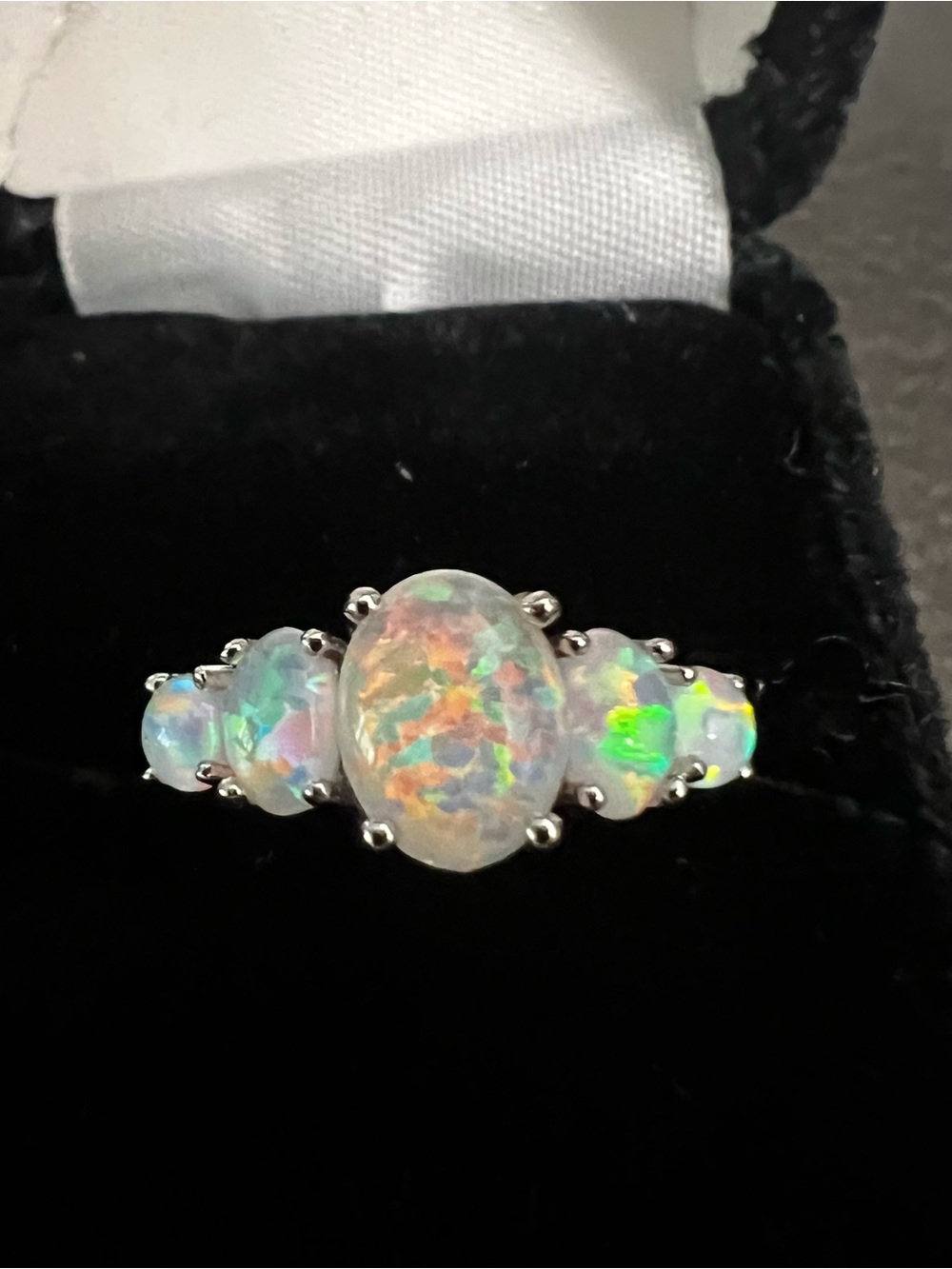 Fire Opal Ring - Fire Opal with Sterling Setting. - Picture 2 of 7